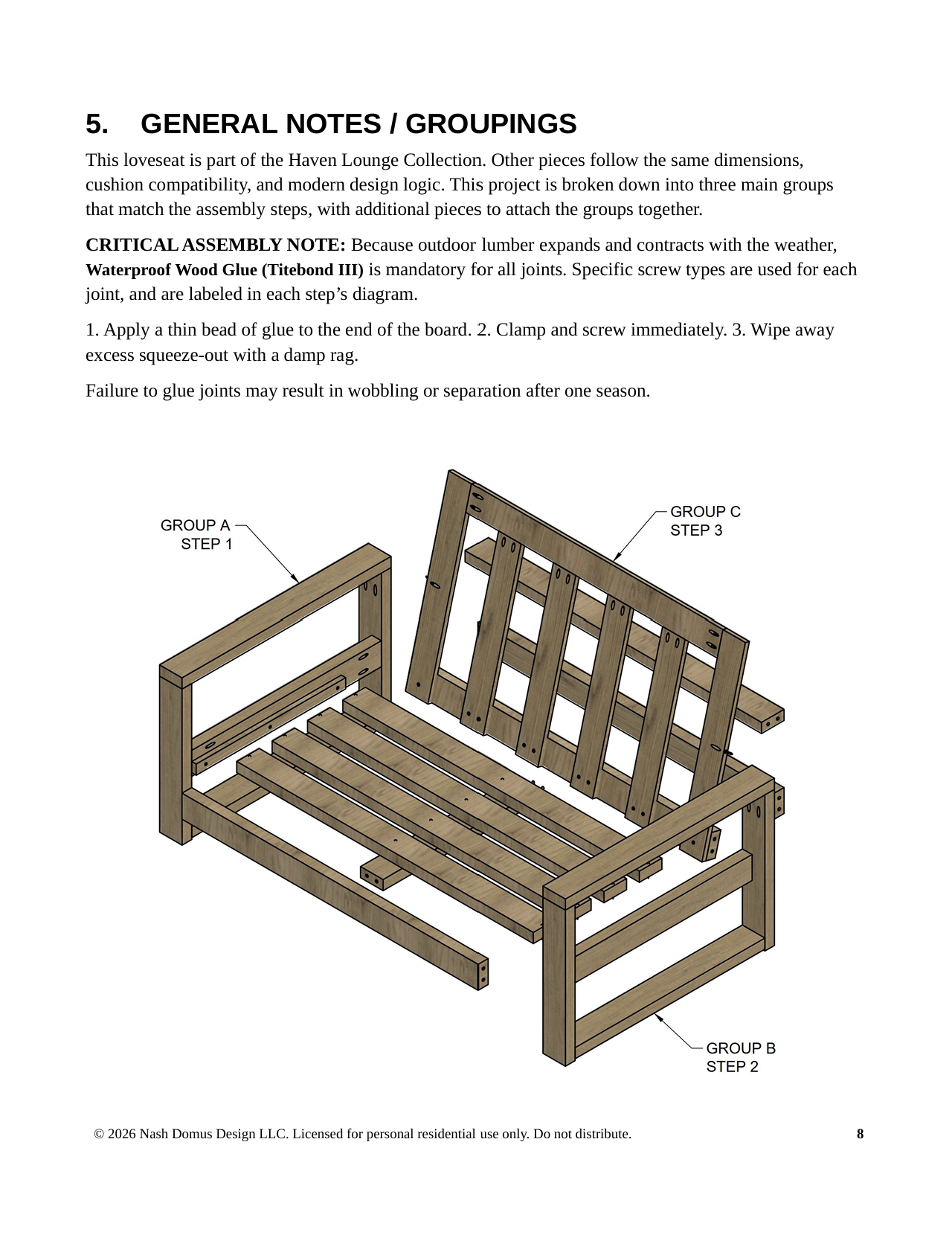 Haven Loveseat Digital Build Plan
