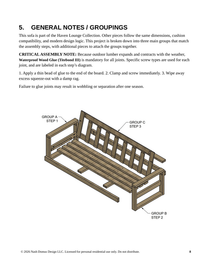 Haven Sofa Digital Build Plan