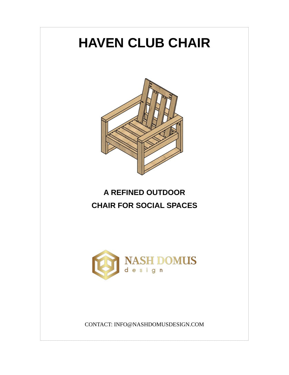 Haven Club Chair Digital Build Plan